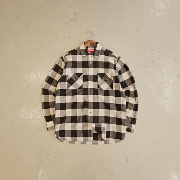 SUPREME 슈프림 버팔로 체크 플란넬 셔츠 L 100 미국산
