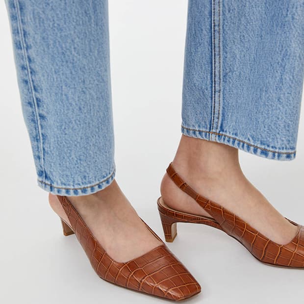 (새상품) 아르켓 스퀘어토 슬링백 신발 36사이즈