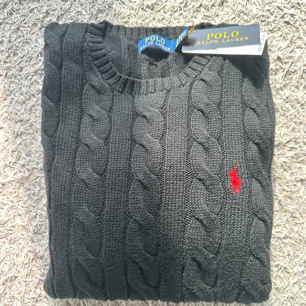 폴로 캐이블 코튼 니트 (새상품)