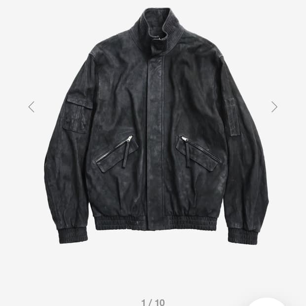 999휴머니티 워시드 봄버 레더 자켓
