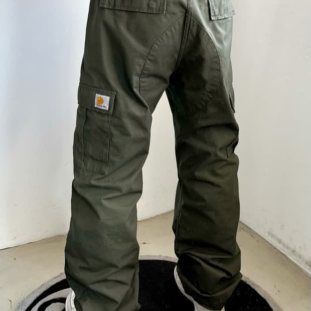 칼하트 W.I.P 에비에이션 카키 카고 팬츠