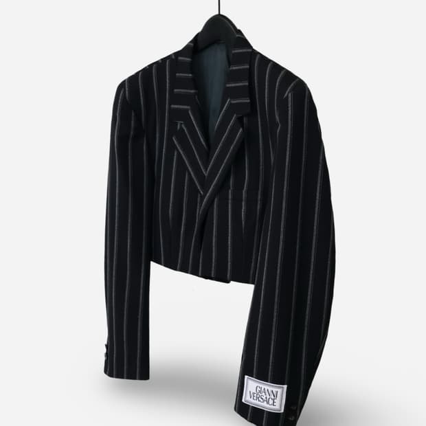 Gianni Versace Pinstripe Cropped Jacket