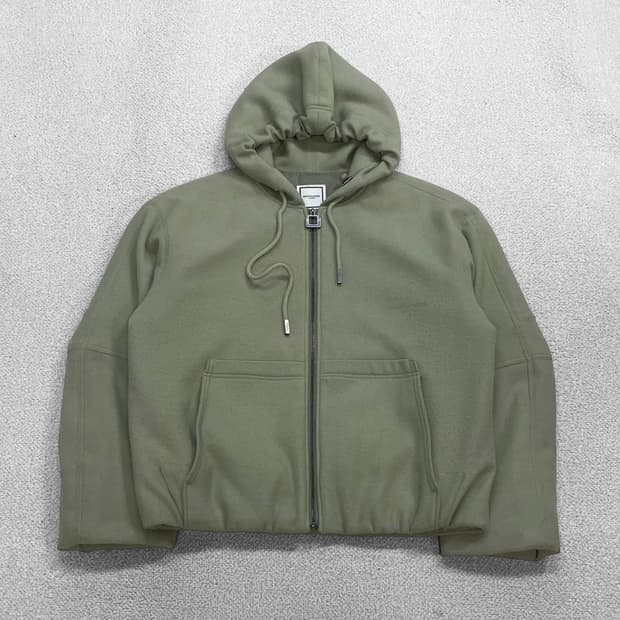 우영미 Wooyoungmi 플리스 후드 자켓 민트그린