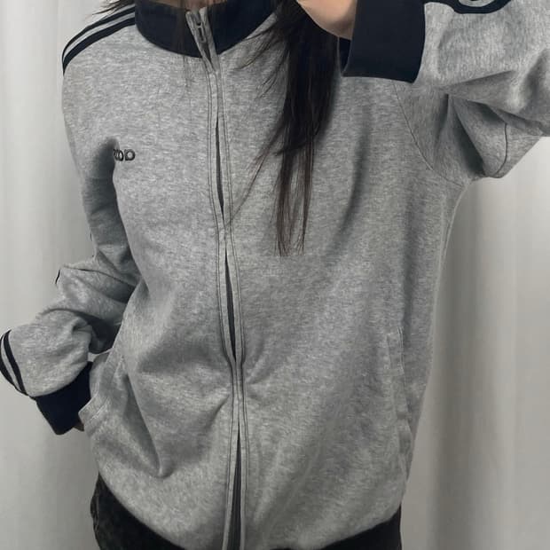 아디다스 그레이 져지 집업