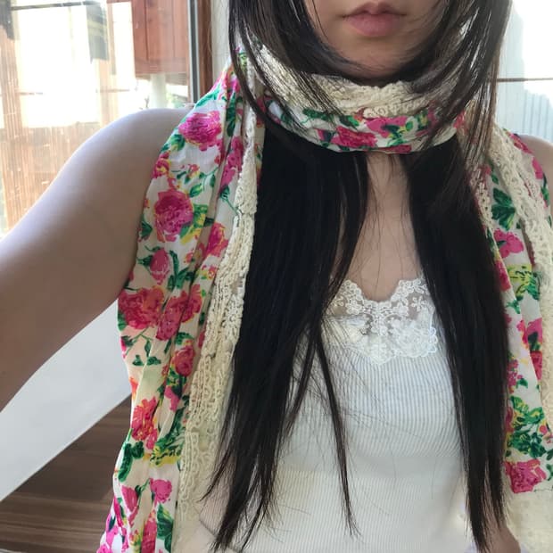 vintage pattern lace scarf
