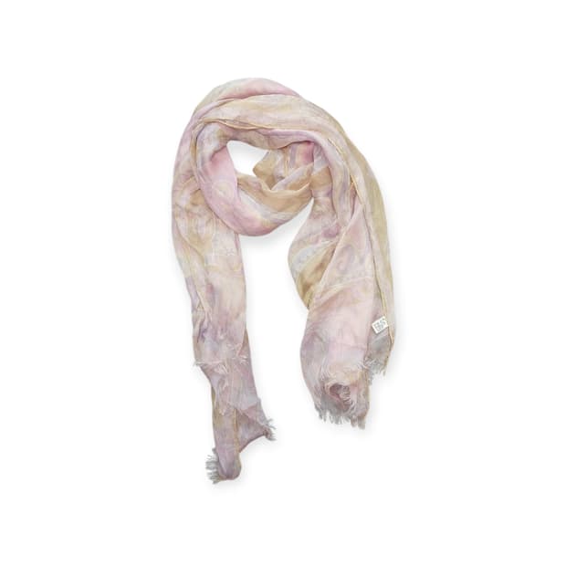 핑크 에스닉 실크스카프 