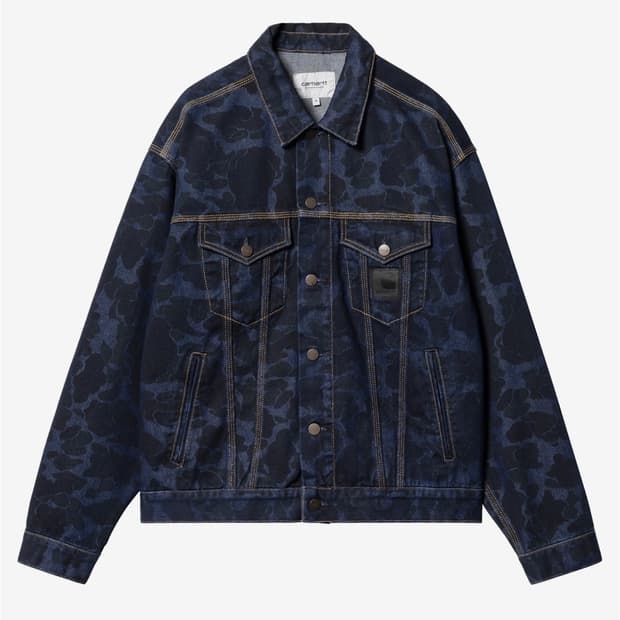 칼하트 윕 데님 헬스톤 자켓 네이비 카모 
