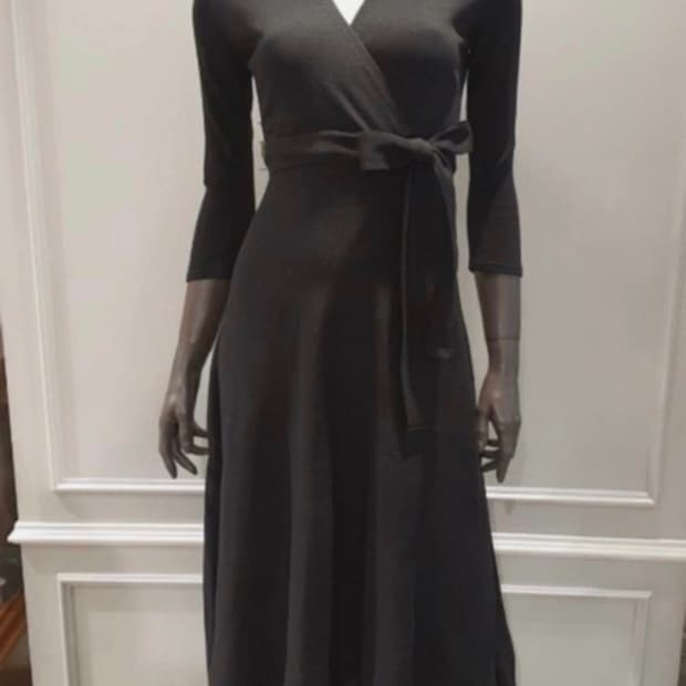 새제품 PARSONS 파슨스 브이넥 니트 원피스 타바코 다크브라운 진브라