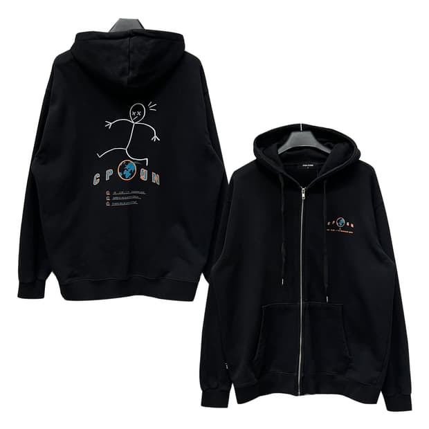 꼼파뇨 EaRth COMME 자수 후드 집업 L