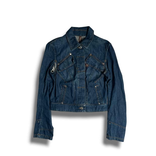 Sportmax 슬릿 데님 자켓