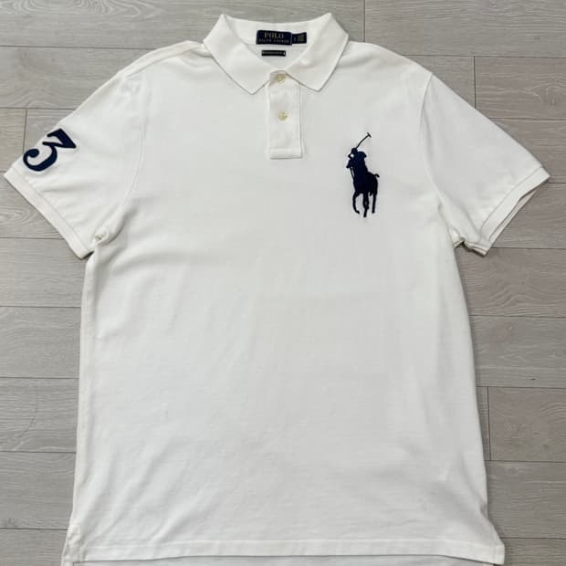 폴로 랄프로렌 빅포니 화이트 카라티 L