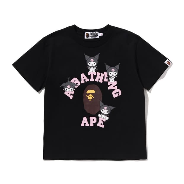 [BAPE X KUROMI] 콜리지 미니 티셔츠(W) BLACK