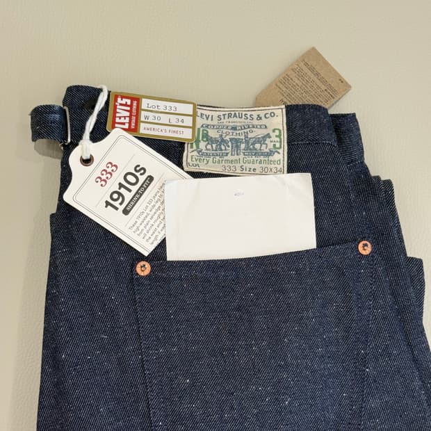 Levi’s 1910 Lot 333 한정판 W30 L34