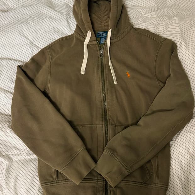 폴로 후드집업 카키