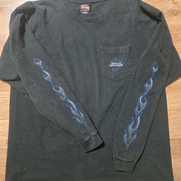 01s 할리데이비슨 블루 플레임 롱슬리브