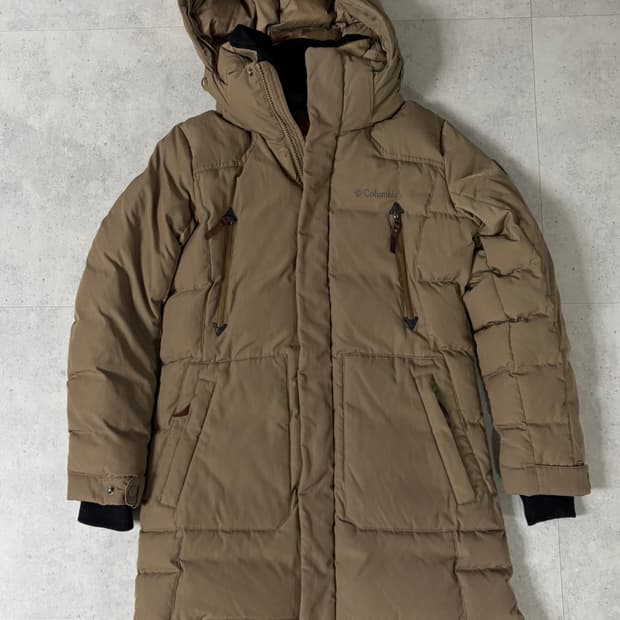 컬럼비아 구스다운 발열 옴니히트 롱패딩 S