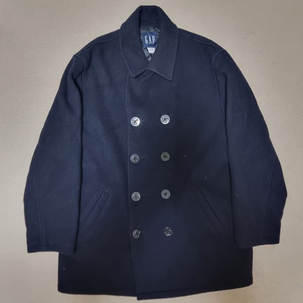 올드갭 갭 gap 네이비 나발 10 버튼 피코트 L