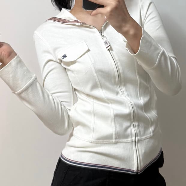 버버리 기마로고 후드 집업
