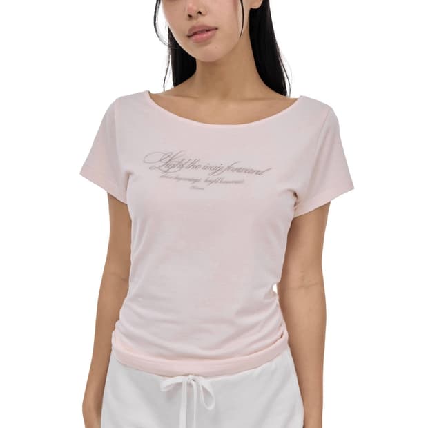 클리시어 클린 클럽 레터 탑 핑크 (SS ver.)