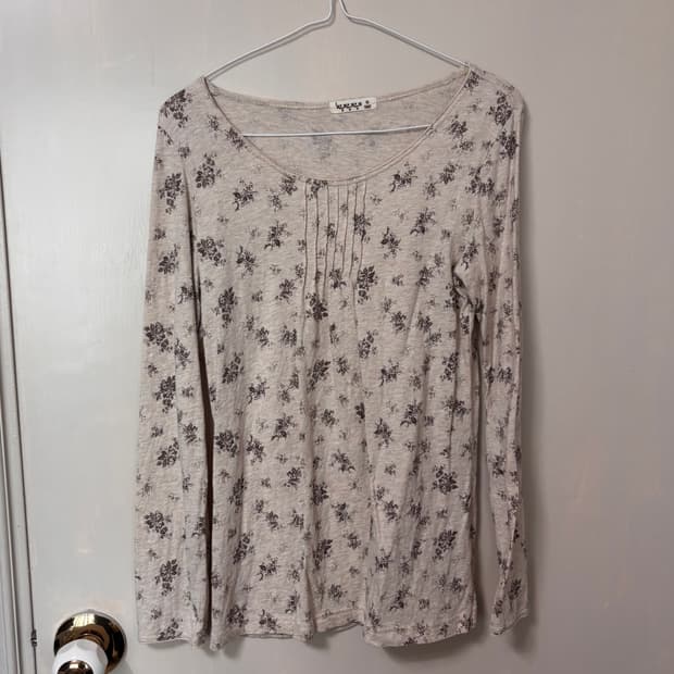 빈티지 모리걸 sm2 잔꽃 긴팔티셔츠