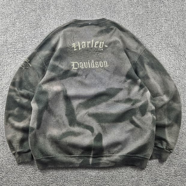할리데이비슨 다잉워시드 커스텀 스웻 맨투맨 (2XL추정) / 11324