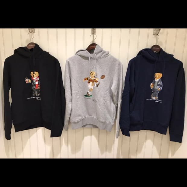 (네고 가능) 폴로 랄프로렌 POLO 곰돌이 폴로베어 후드티 기모 블랙 