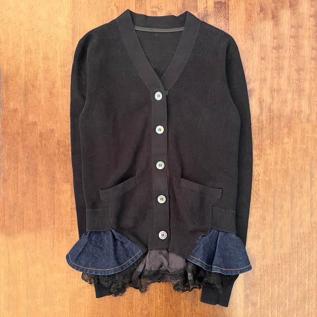 사카이 도킹 가디건 니트