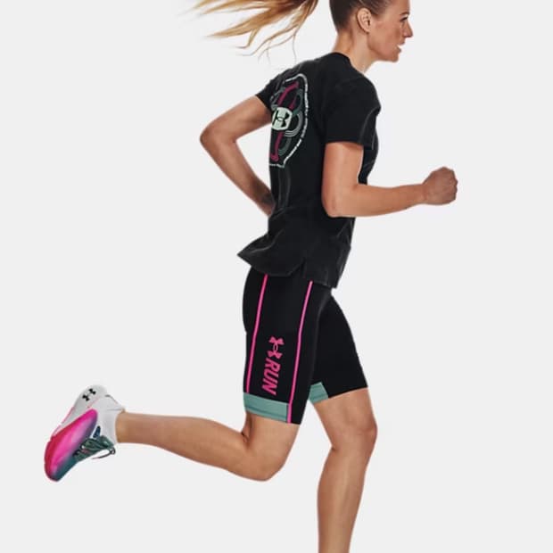 언더아머 레깅스 하프 타이츠 바이크팬츠 바이크 러닝 크로스핏