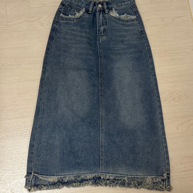 데님 롱스커트 롱치마 청치마