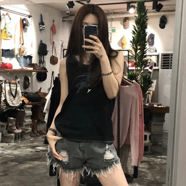[2464]Burberry black label sleeveless