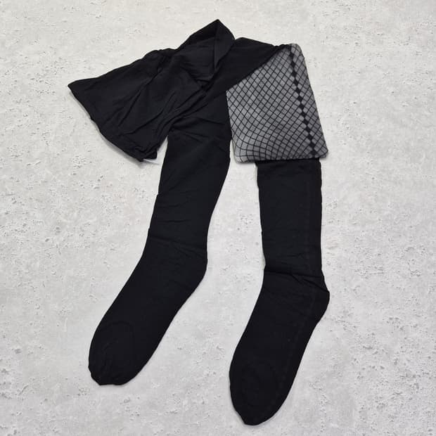 GUNZE 다이아 패턴 포인트 시스루 팬티스타킹