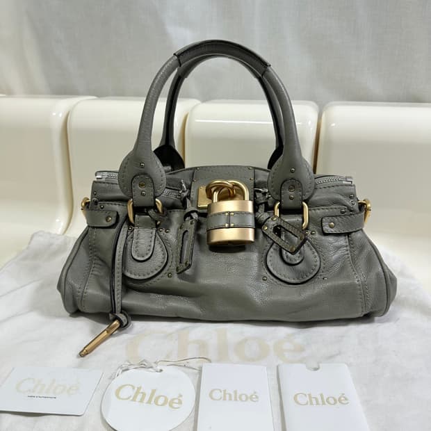 [A+ 정품] 끌로에 패딩턴백 그레이카키