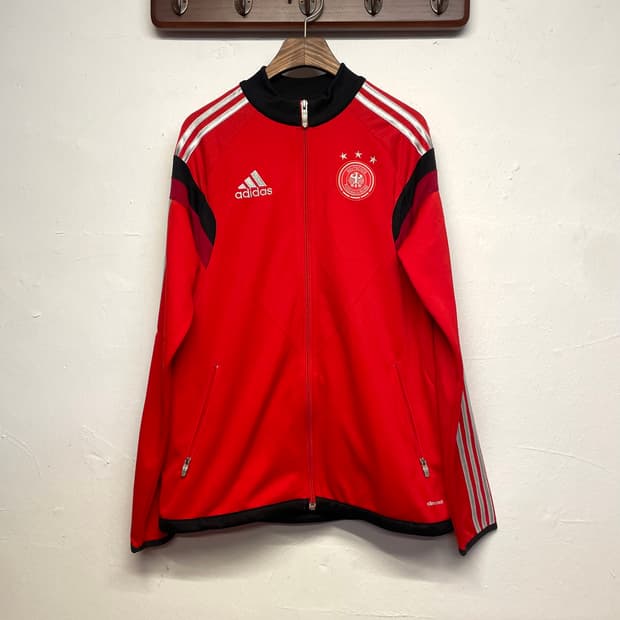 아디다스 (키즈) 독일 국대 레드 져지 자켓  