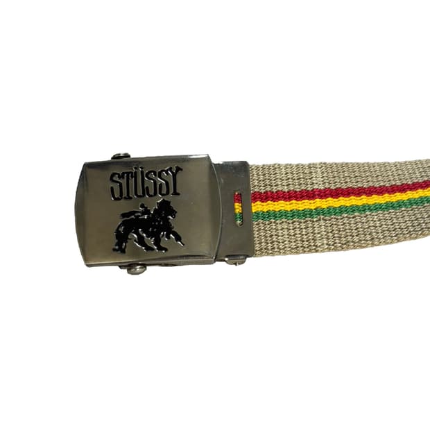 90s stussy 스투시 라스타 라이온 벨트