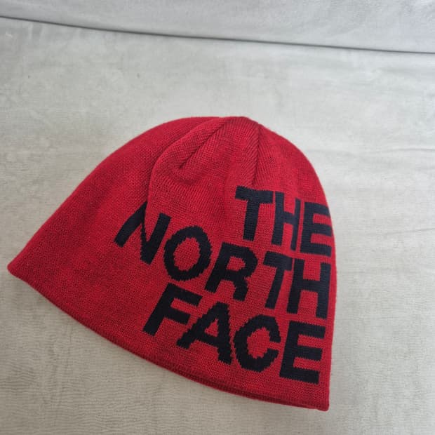 노스페이스 레드 비니 