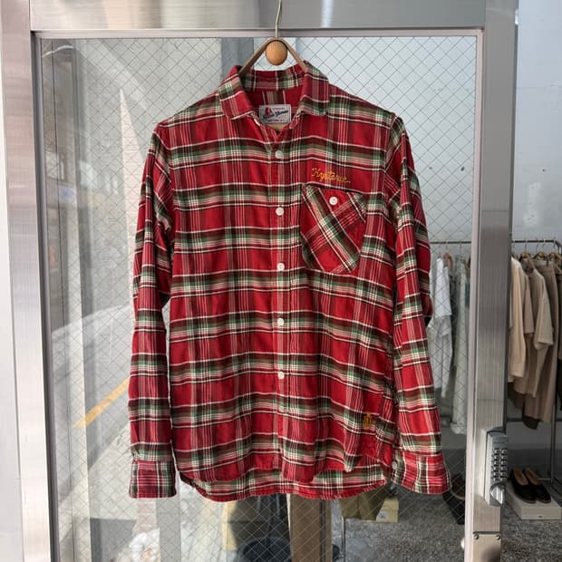 HYSTERIC GLAMOUR High Voltage 체크 셔츠