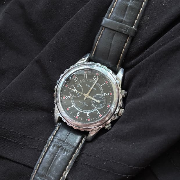 vintage vouch club leather watch