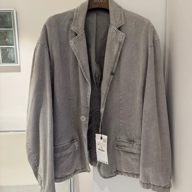 자라 회색 블레이저 (데님소재) M