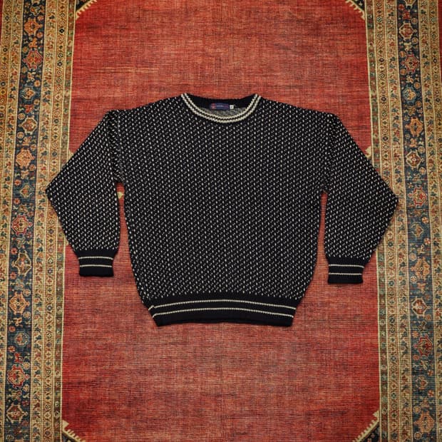 80~90s 빈티지 브리티쉬 버드아이 울 니트 판매