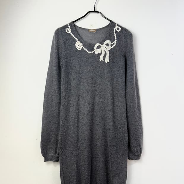 존 갈리아노 레이스 트리밍 퍼프 니트