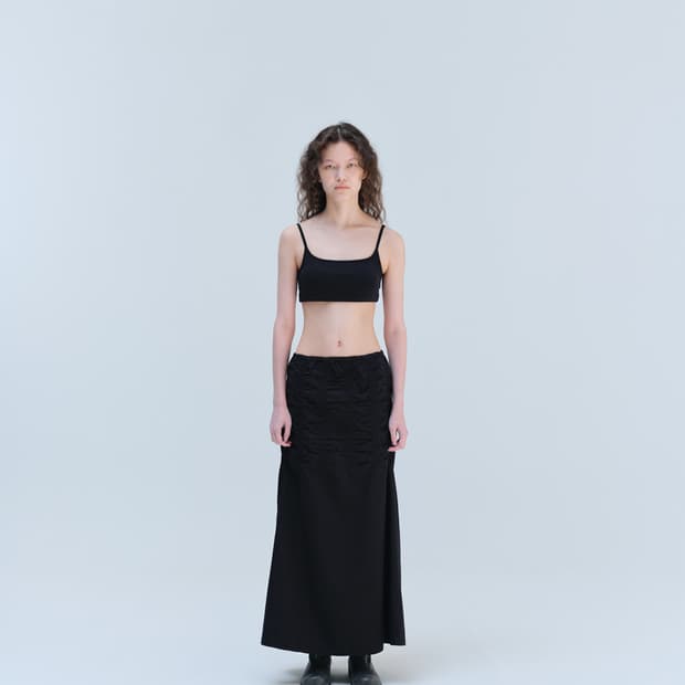 Repos COTTON GATHERING SKIRTS Black