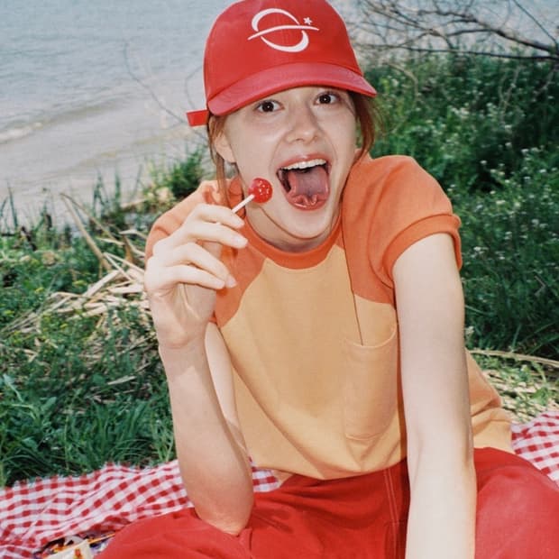 PESTO 레글런 티셔츠 오렌지