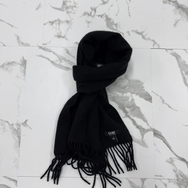 GOBI 고비 블랙 캐시미어 100% 머플러