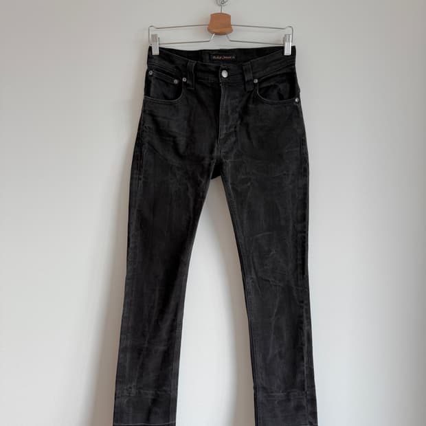 누디진(Nudie Jeans) 씬핀 블랙링