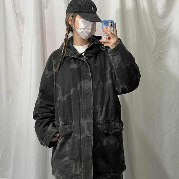 Cp company 카모 후드 누빔 자켓 XL