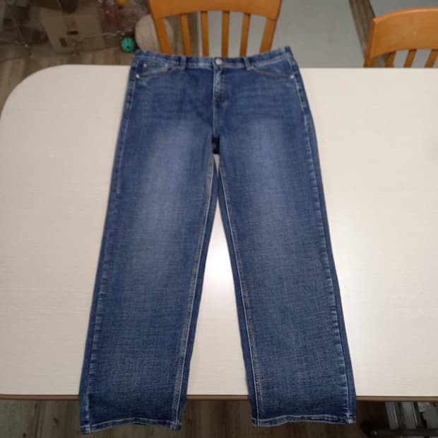 38 &DENIM 워싱 스판 일자진 38-156