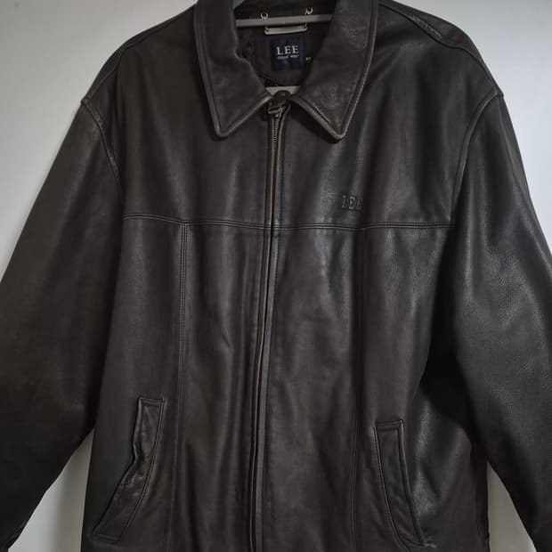 LEE 90s 브라운 소가죽 자켓 Xl