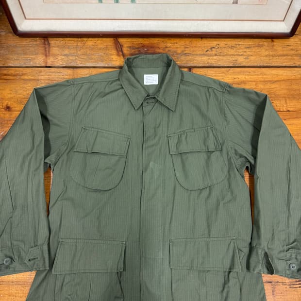 미군 정글 퍼티그 자켓셔츠 사이즈 M 