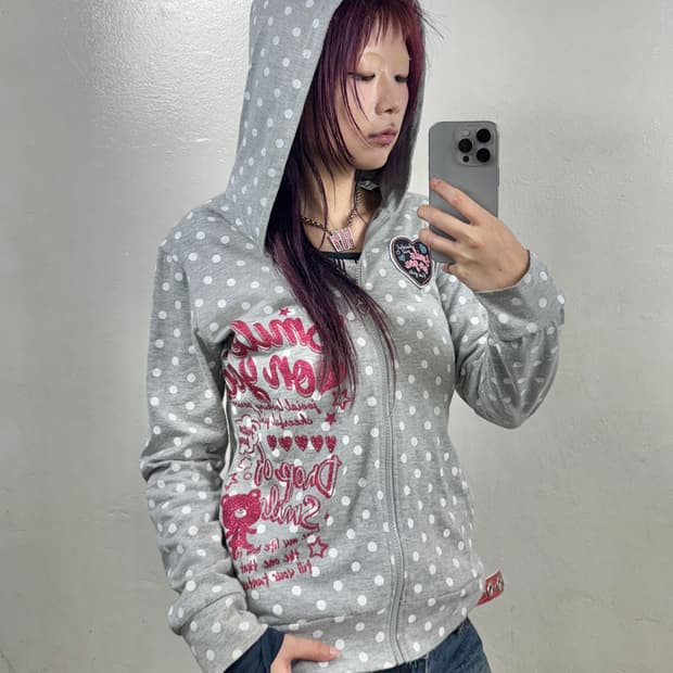 키치도트디테일후드집업