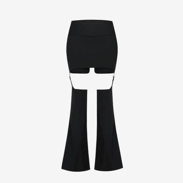 구해요) 오호스 패널드 레이어드 스커트 블랙 or 그레이